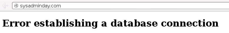 sysadminday.com database error